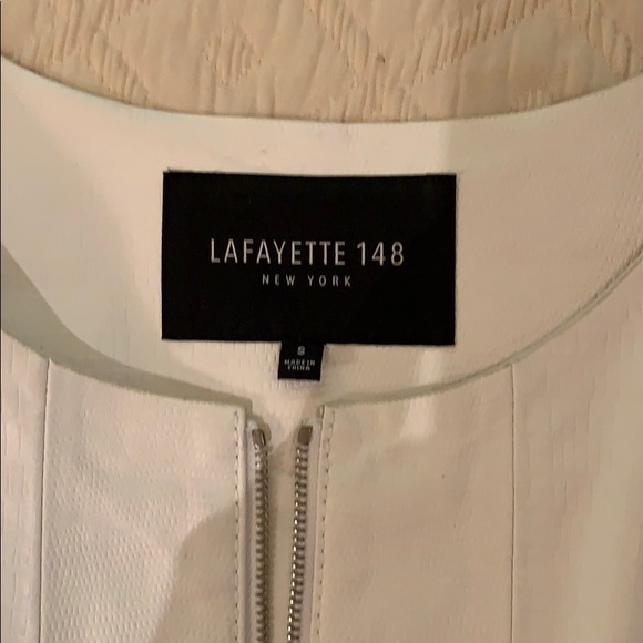 Lafayette 148 white leather tunic size S - Picture 3 of 7